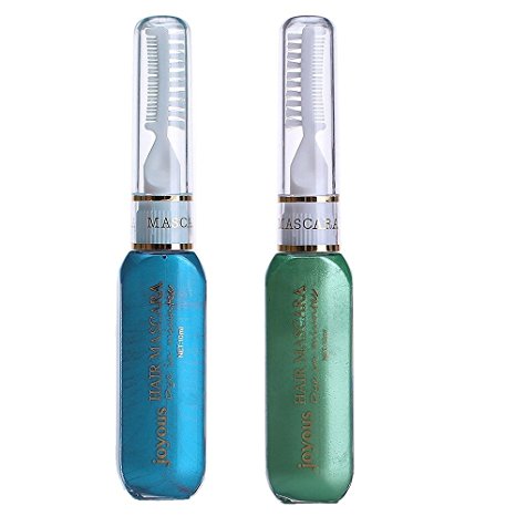 Professional Temporary Hair Mascara Hair Color Stick Salon Diy Hair Dye(Blue Green)