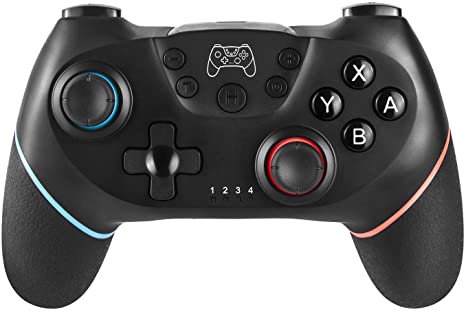 JAMSWALL Switch Wireless Pro Controller for Nintendo Switch / PC, Bluetooth Gamepad Remote Supports Gyro Axis, Turbo and Dual Vibration