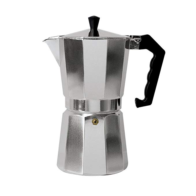 Classic 3-Cup Aluminum Stovetop Espresso Mocha Coffee Maker by Pride Of India