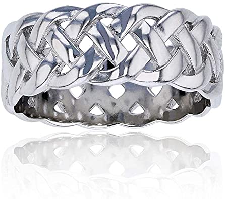 Sterling Silver Celtic Eternity Knot Ring For Women and Girls | Eternity Knot Rings | Hypoallergenic Rings | 925 Sterling Silver Rings, Size 6, 7, 8, 9