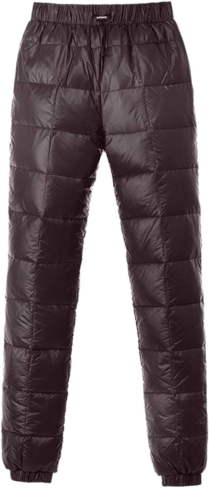 Tapasimme Men's Women Winter Warm Utility Down Pants Sassy High Waisted Nylon Compression Snow Trousers