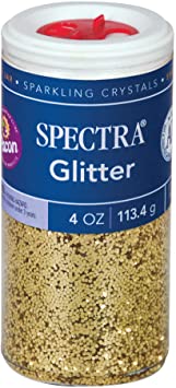 Pacon Spectra Glitter Sparkling Crystals, Gold, 4-Ounce Jar (91680)