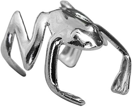 Starlit Fashion Women Frog Ear Cuff Clip No Piercing Earrings Punk Jewelry Birthday Gift Silver