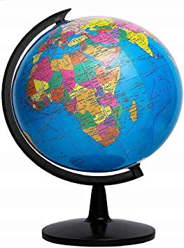 KingSo World Globe, 12.6'' Globe of Perfect Spinning Globe for Kids, Geography Students, Teachers, Easy Rotating Swivel