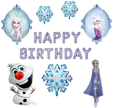 Ice Snow Birthday Party Foil Mylar Balloons Set for Frozen Theme Party Decorations Favors (Pack of 20)