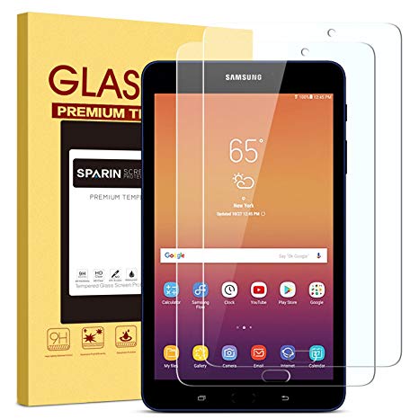 [2 Pack] Galaxy Tab A 8.0 2017 Screen Protector - SPARIN Bubble Free, HD Clear, Tempered Glass Screen Protector for Samsung Galaxy Tab A 8.0 (Wi-Fi Model) (2017 Version, SM-T380)