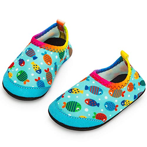 Apolter Baby Boys and Girls Swim Water Shoes Barefoot Aqua Socks Non-Slip for Beach Pool