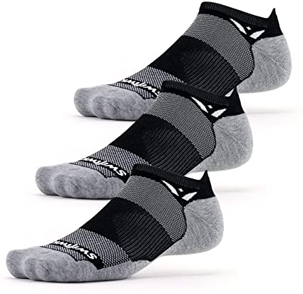 Swiftwick- MAXUS ZERO Tab (3 Pairs) Running & Golf Socks, Maximum Cushion
