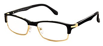 Specs Rectangular Reading Glasses Rubber Finishing on Temple Tip