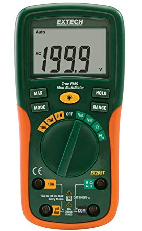 Extech EX205T-NIST True RMS Auto Ranging Digital Multimeter with NIST