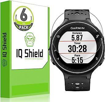 IQShield Screen Protector Compatible with Garmin Forerunner 235 225 620 220 (6-Pack) Anti-Bubble Clear Film