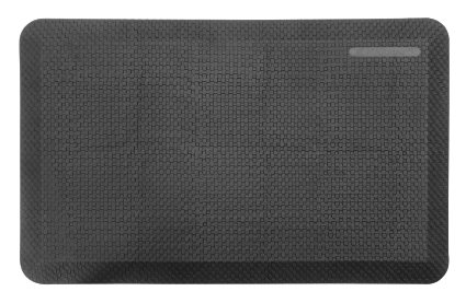 MAXMAT Weave Pattern Floor Mat Cushioned for Standing Desk and Kitchen 20 in x 32 in,Black,100%PU
