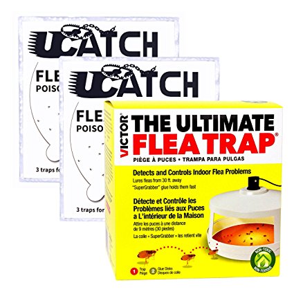 Victor M230A Ultimate Flea Trap and Bonus two 3 Packs Refill made by UCatch