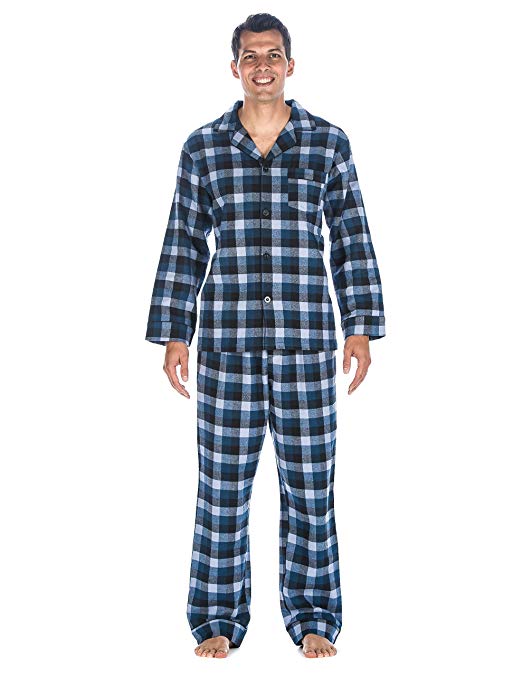 Noble Mount Box Packaged Mens Premium 100% Cotton Flannel Pajama Set