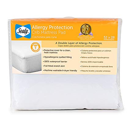 Sealy Allergy Protection Crib Mattress Pad (Discontinued by Manufacturer)