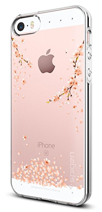 Spigen Liquid Air Armor iPhone SE Case with Durable Flex and Easy Grip Design for iPhone SE / 5S / 5 - Shine Blossom