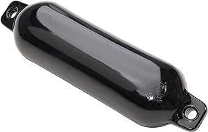 Taylor Made Products 71028 Hull Gard Inflatable Vinyl Boat Fender, 8.5 x 27 inch, Black