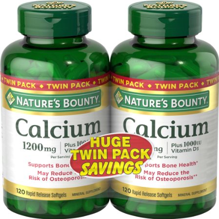Nature's Bounty Calcium 1200 mg   D Twin Pack , 120 Softgels