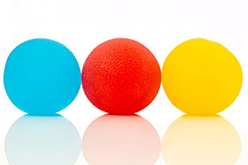 Squishy Stress Relief Balls (3-pack) - Tear-Resistant, Non-toxic, BPA/Phthalate/Latex-Free (Colors as Shown)