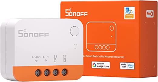 SONOFF ZBMINIL2 Extreme Zigbee Smart Light Switch (2 Way), Works with Alexa, SmartThings Hub, Google Home&SONOFF ZBBridge-P, ZigBee Hub Required, No Neutral Required- A Certified for Humans Device