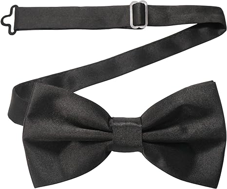JEMYGINS Solid Color Pre-tied Bow Tie Adjustable Bowtie for Men