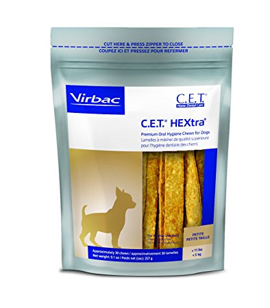 Virbac C.E.T. HEXtra Premium Oral Hygiene Chews for Dogs