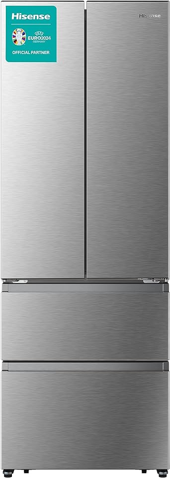 Hisense RF632N4BCF Freestanding Multi Door Fridge Freezer, No Frost, F Rated, Silver, 485 liters