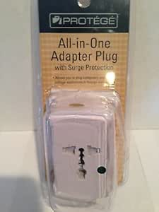 Protege All-in-one Adapter Plug w/ Surge Protection 4 International Plugs