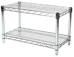 12" d x 24" w Chrome Wire Shelving with 2 Shelves