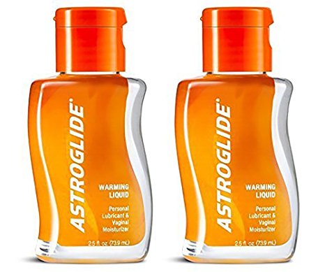 Astroglide Warming Liquid Personal Warming Lubricant Vaginal Moisturizer : Size 2.5 Oz. / 73.9 Ml. (Pack of 2) by Astroglide