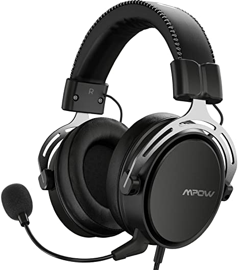 Mpow Air SE PS4 Headset with 3D Sound, Detachable Noise-Cancellation Mic, Inspired Soft Memory Earpads, Multi-Platform Headset for PC/Xbox One/Switch