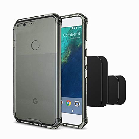 Volport Universal Protective Case Cover for Smartphones (Case for Google Pixel XL and 4 Metal Plates)