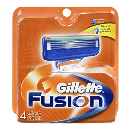 Gillette 16284 Fusion Manual Refill Cartridges, 4 Count