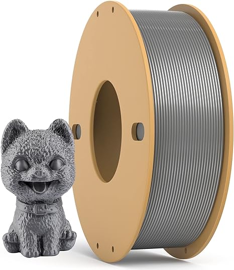 3Dgenius PLA 3D Printer Filament PLA Filament 1.75mm 250g Spool 3D Printing Filament 1.75mm PLA Filament Dimensional Accuracy  /- 0.03mm, Silver PLA Fit Most FDM Printers