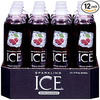 Sparkling Ice Black Cherry,  17 Ounce Bottles (Pack of 12)