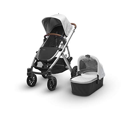 2018 UPPAbaby Vista Stroller - Loic (White/Silver/Saddle Leather)