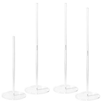 TOOLSURE Acrylic Donut Stands, Clear Donut Display Holder Stand, Wedding party Supplies. 4 Piece