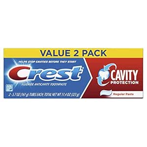 Crest Cavity Protection Toothpaste, Regular Paste, 5.7 Oz(Pack of 2), 2Count