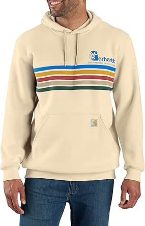 Carhartt Men's Loose Fit Midweight Stripe Graphic Sweatshirt