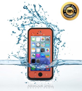 #1 Best Waterproof iPhone 5c Case, Underwater Protective Phone Cover Aluminum Cases. Shockproof, Dustproof & Scratch Resistant Protection. FREE Bonus Charging Cable, Protect & Defend By Armour Shell.