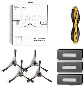 ECOVACS ROBOTICS Buddy Kit de Remplacement（(brosse principale, brosse latérale, filtre） pour ECOVACS DEEBOT N8/N8 PLUS/T8 Pure/OZMO 950/920