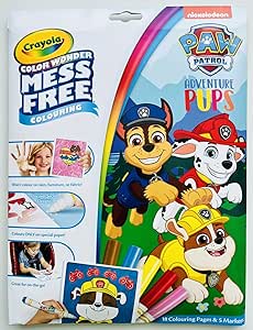 CRAYOLA Color Wonder - Paw Patrol Mess-Free Colouring Book (Includes 18 Colouring Pages and 5 Magic Color Wonder Markers)