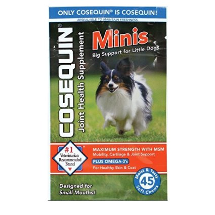 Cosequin Minis Soft Chews Maximum Strength with MSM Plus Omega3, 45 Count