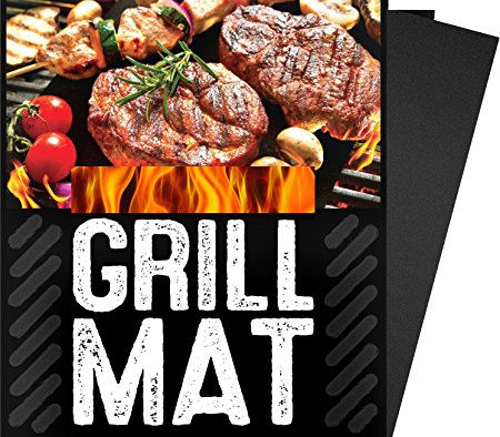 BBQ Grill Sheets Mat ,100% Non Stick Safe ,Extra Thick,Reusable and Dishwasher safe, 5 piece of (13"x15.75")
