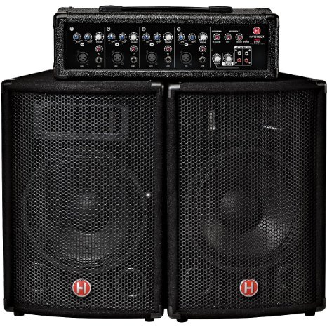 Harbinger M60 60 Watt 4 Channel Compact Portable PA with 10 speakers