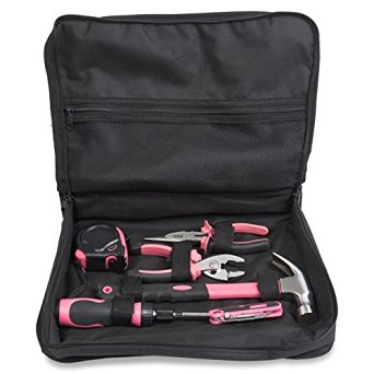 Pink Tool Kit- Best Quality, Essential Pink Tools for the Self-sufficient, Independent Woman, Handywoman and Empowered DIYers, With a Balanced Fit for Women's Hands, Do House and Home Repairs and Remodeling with Confidence