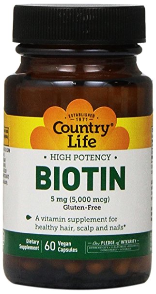Country Life BioTin High Potency, 5 Mg, 60 Count