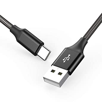 EMATETEK USB C Cord Adapter Connector. Type C Nylon Braided Fast Charging Cable, Compatible for Samsung Galaxy S9 S8 S10 Plus, GoPro Hero 7, LG Stylo 4 G8 V40. (6.6 Ft)