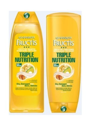 Garnier Fructis Triple Nutrition - Fortifying Shampoo & Conditioner - For Dry, Damaged Hair - Net Wt. 13 FL OZ (384 mL) Each - One Set