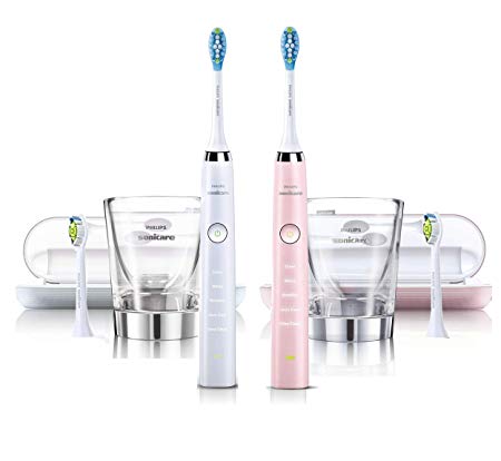 Philips Sonicare DiamondClean Sonic Electric Rechargeable Toothbrush, Club Pack, Pink and White